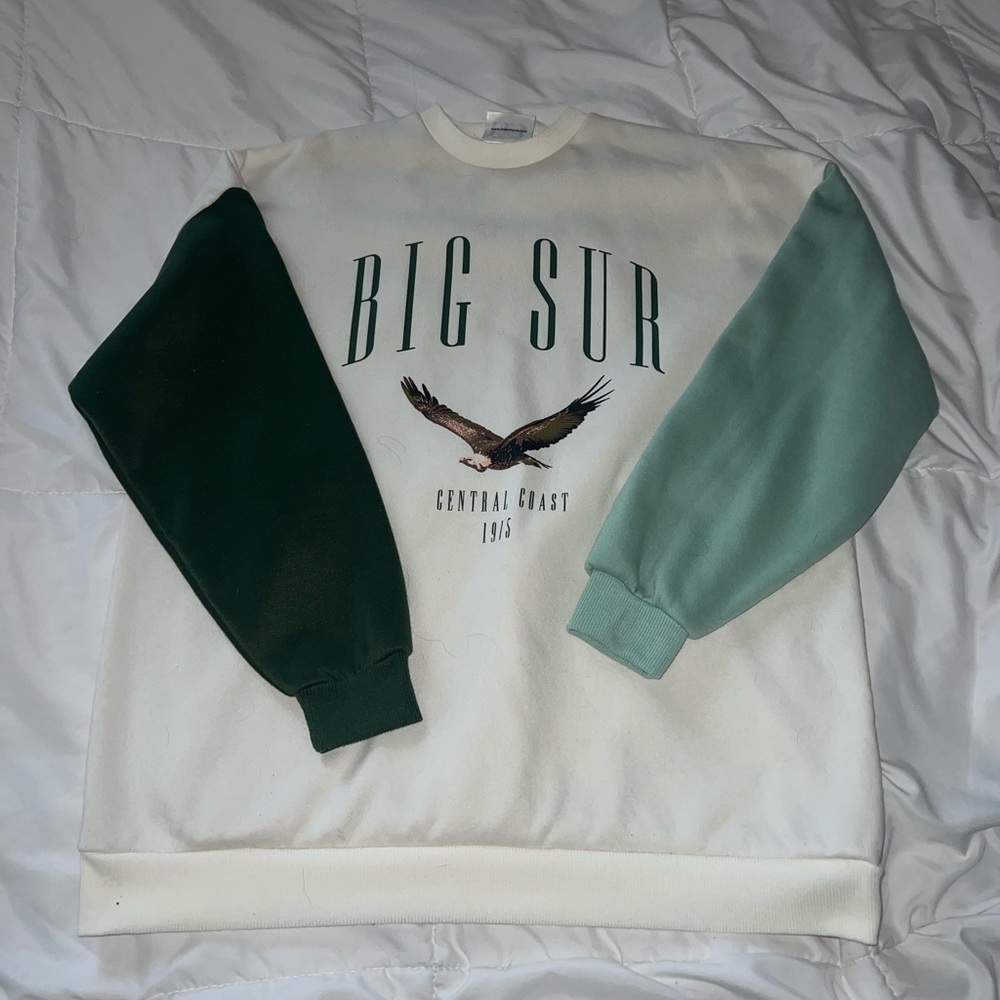 Oversized tri- colored crew neck from target
